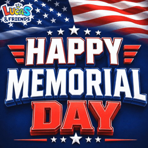 Happy Memorial Day Sign Red White Blue