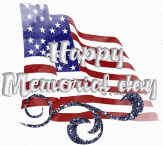 Happy Memorial Day Simple Sparkly Message GIF