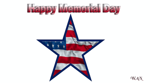 Happy Memorial Day Waving Star