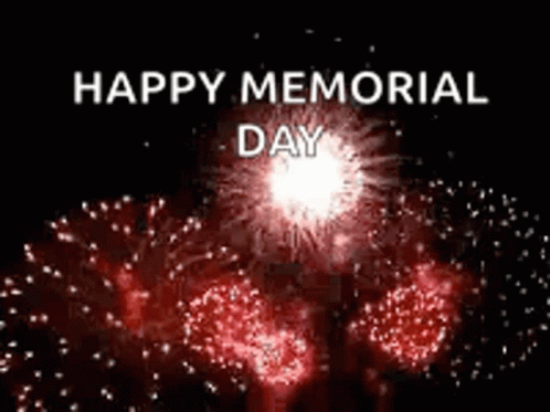 Happy Memorial Day Weekend Pink Fireworks GIF