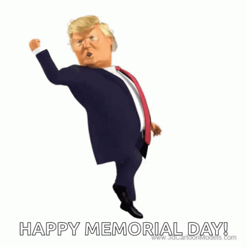 Happy Memorial Day Weekend Trump Dancing GIF