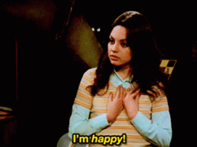 Happy Mila Kunis The 70S Show GIF