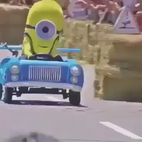 Happy Minion Happy Ride Car Meme GIF