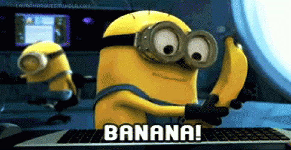 Happy Minions Banana Bob GIF 