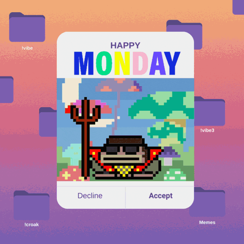 Happy Monday Card with Cactus
