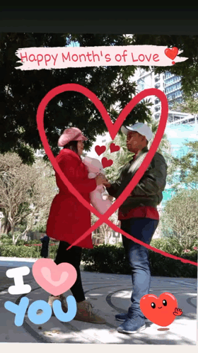 Happy Month of Love Man and Woman Holding Hands
