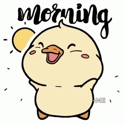 Happy Morning Duckie Fun Art GIF