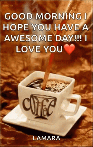 Happy Morning Love Text Greetings GIF