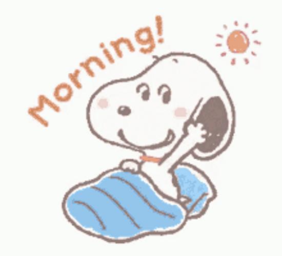 Happy Morning Snoopy GIF