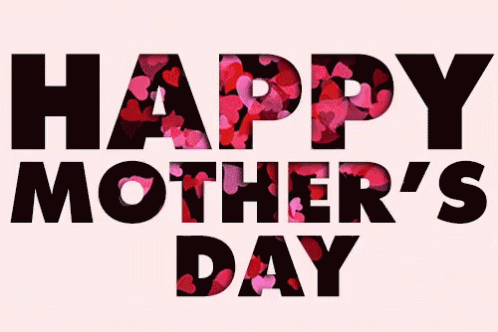 Happy Mother's Day Card With Hearts GIF