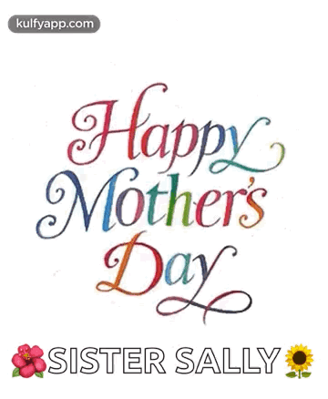 Happy Mother's Day Card With Hearts And Flowers GIF