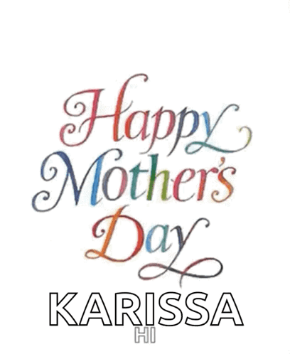 Happy Mother's Day Card with Hearts and Karissa