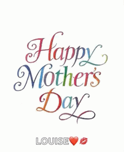 Happy Mother's Day Card with Hearts and Louise