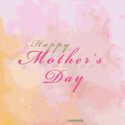 Happy Mother's Day Card With Pink Flowers GIF