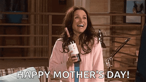 Happy Mother's Day Card With Pink Flowers GIF