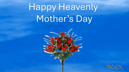 Happy Mother's Day Card with Red Roses