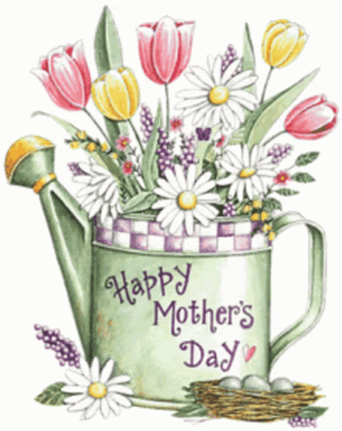 Happy Mother's Day Greeting Flowers GIF