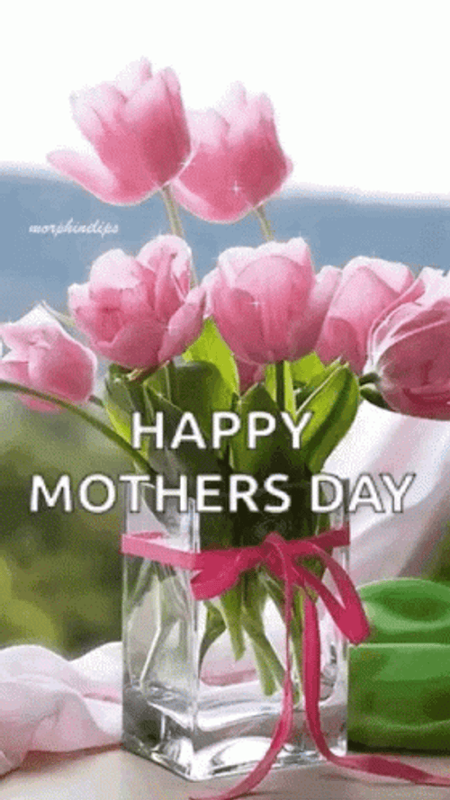 Happy Mother's Day Pink Bouquet GIF