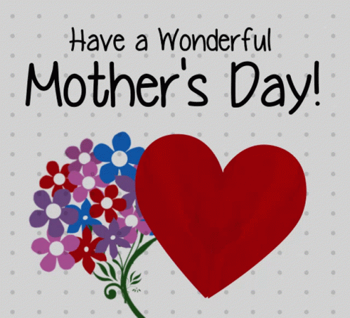 Happy Mother's Day Sister Moving Paper Heart GIF