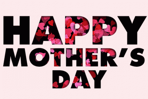 Happy Mother's Day Surrounded By Hearts GIF