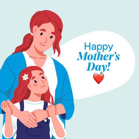 Happy Mothers Day Daughter Hugging Each Other GIF