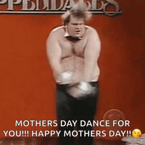 Happy Mothers Day Funny Fat Man GIF