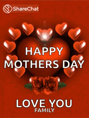 Happy Mothers Day Greeting Card With Heart GIF