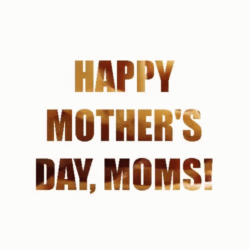 Happy Mothers Day Mom In Gold Letters GIF