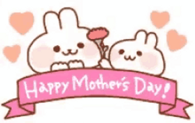 Happy Mothers Day Niece Cute Bears Heart Animation GIF 