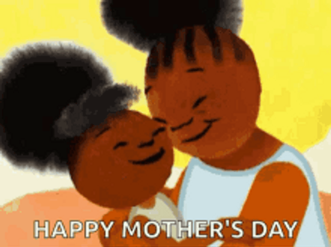 Happy Mothers Day Niece Sweet Moment Cartoons GIF