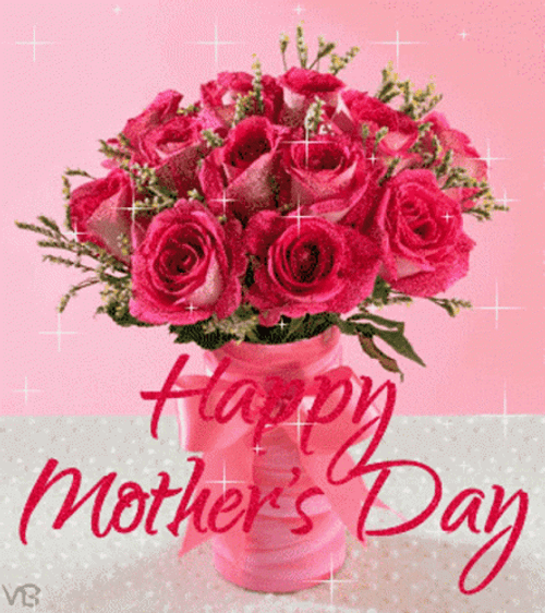 Happy Mothers Day Quotes Shimmering Red Roses GIF