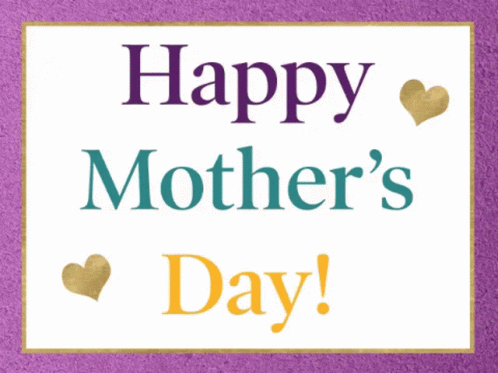 Happy Mothers Day Sign With Hearts GIF