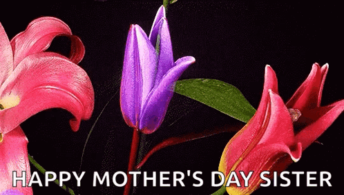 Happy Mothers Day Sister Growing Flowers GIF