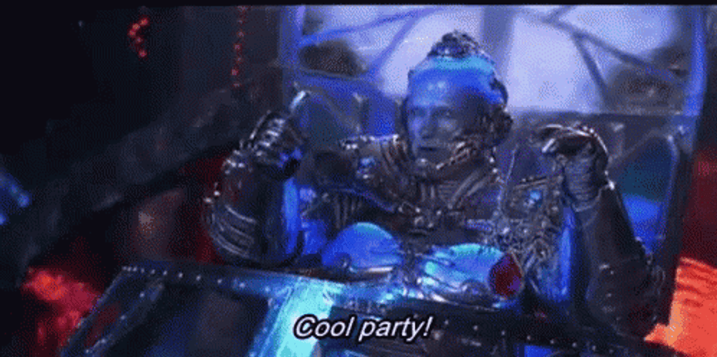 Happy Mr Freeze Cool Party Fist Pump GIF