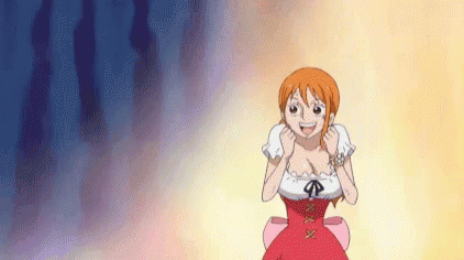 Happy Nami One Piece Celebrating GIF