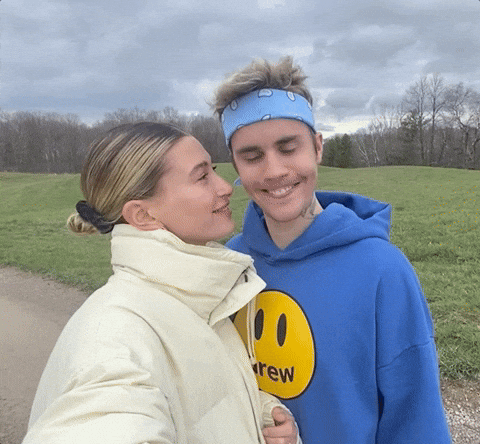 Happy National Girlfriend Day Hailey Bieber GIF
