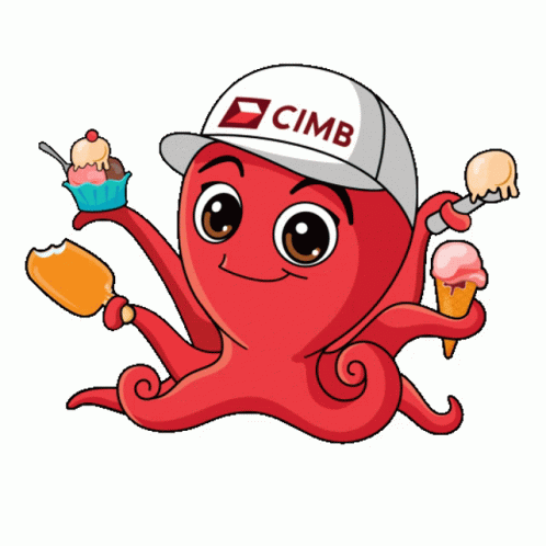 Happy National Ice Cream Day Octopus GIF