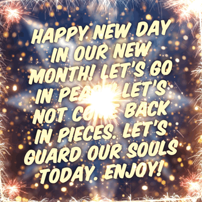 Happy New Day With Fireworks GIF