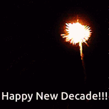 Happy New Decades Fireworks GIF
