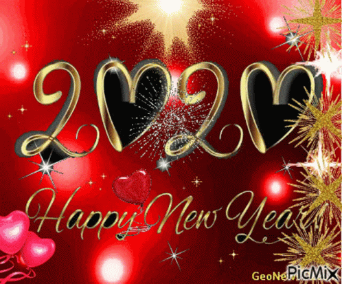 Happy New Year 2020 Greeting Card GIF
