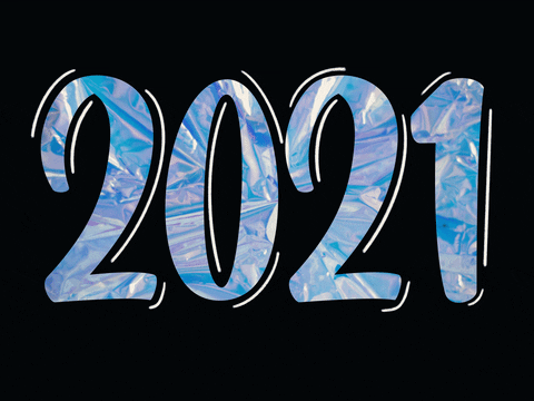 Happy New Year 2021 Animated Numbers GIF