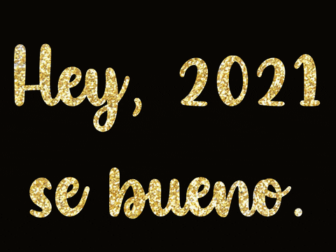 Happy New Year 2021 Hello Spanish Animated Text GIF