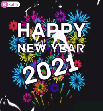 Happy New Year 2021 Text GIF