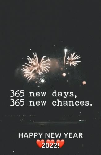 Happy New Year 2022 Card with Fireworks
