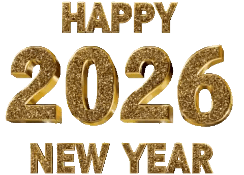 Happy New Year 2026 in Gold