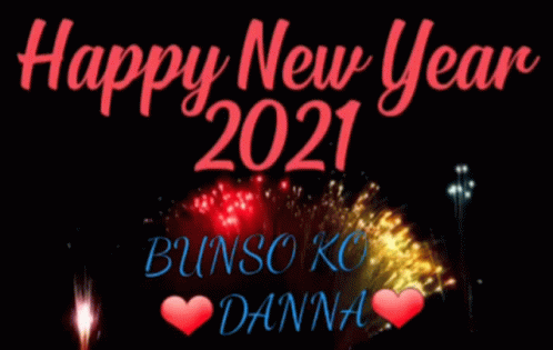 Happy New Year Animated Pink Letterings GIF