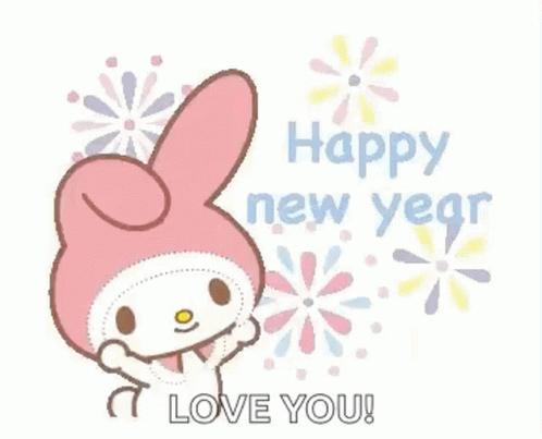 Happy New Year Animated My Melody GIF