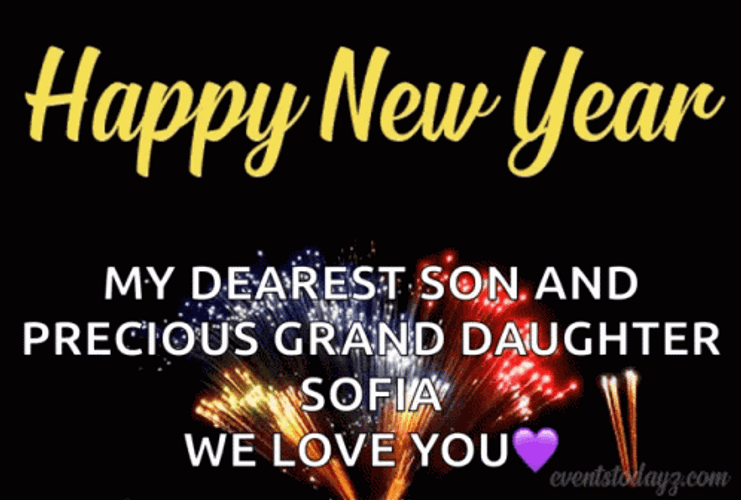 Happy New Year Animated For Son GIF