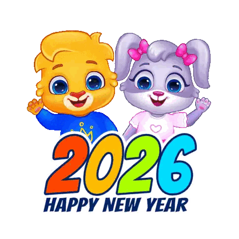 Happy New Year Boy and Girl