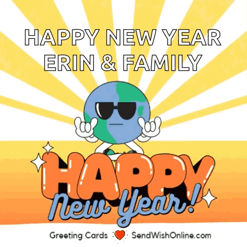 Happy New Year Card for Erin and Family